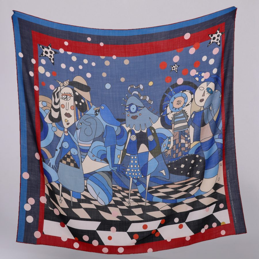 STUDIO54 | Wool | Blue - Cherry - Navy