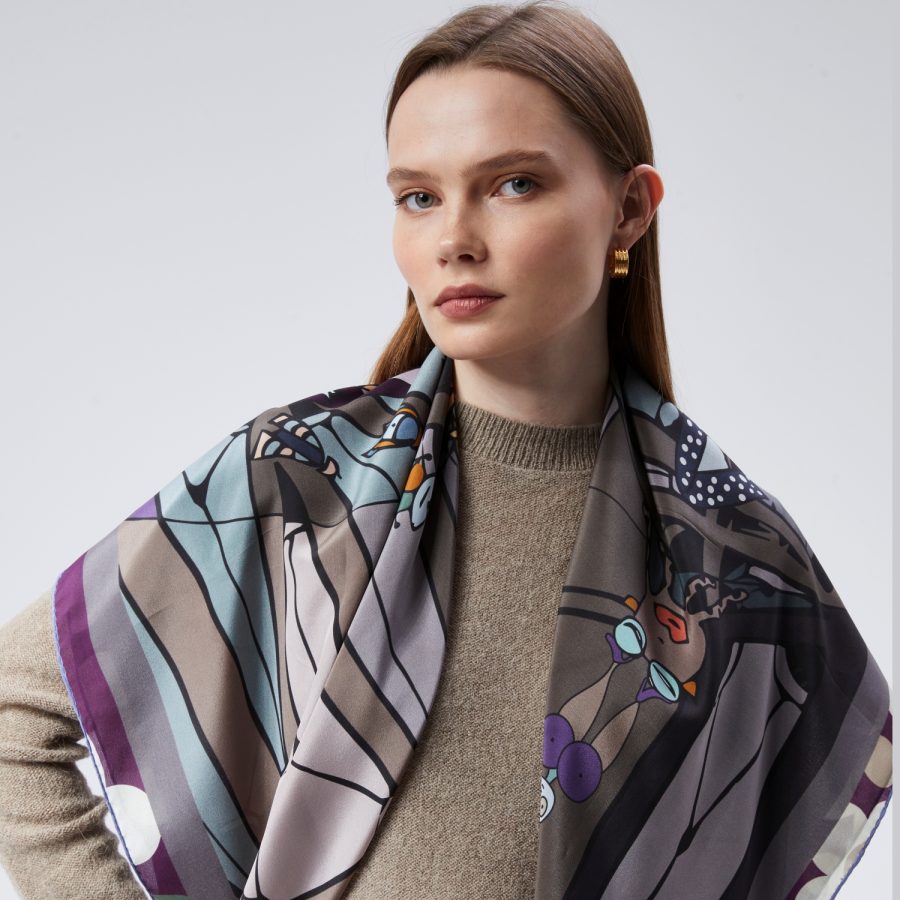 TRIO | Silk Standard | PURPLE/TAUPE