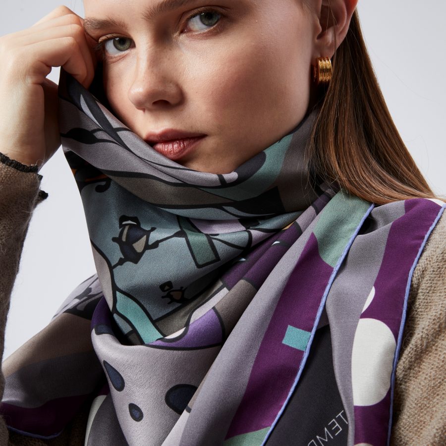 TRIO | Silk Standard | PURPLE/TAUPE
