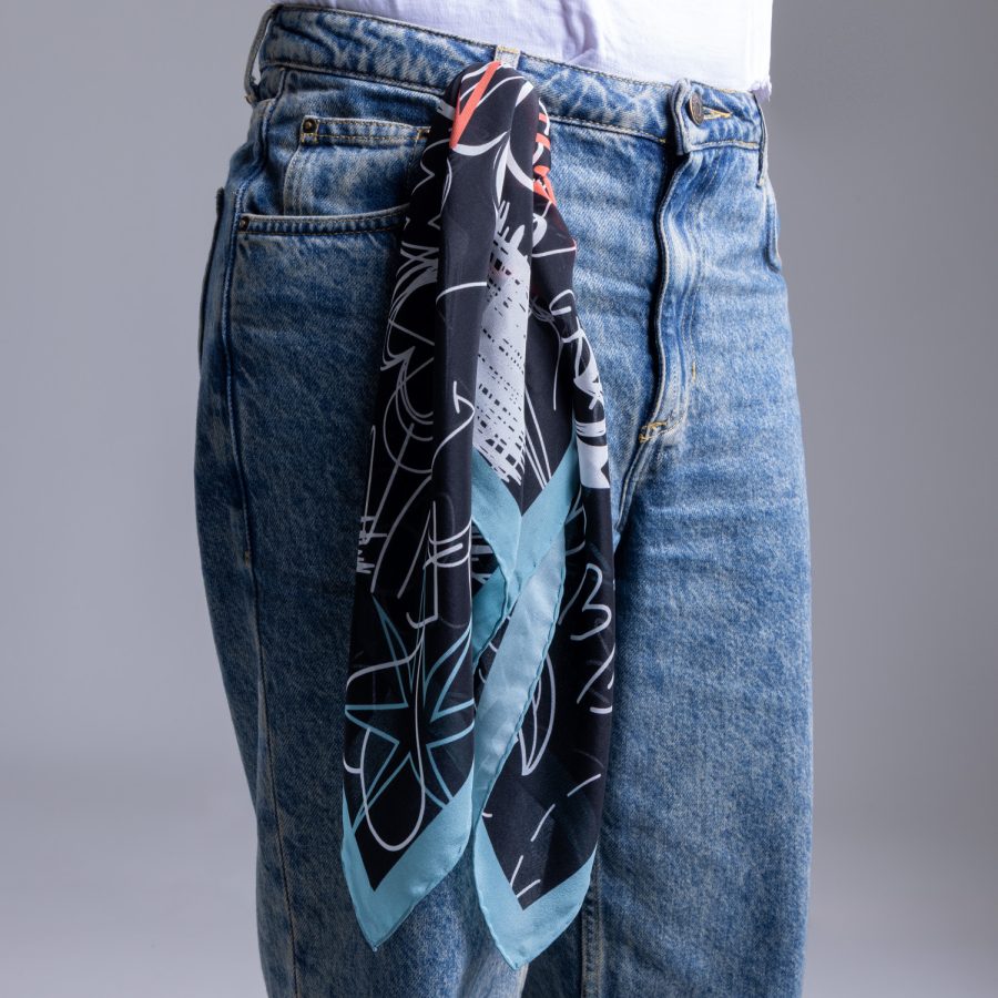 EPIC LOVE | Silk Mini | BLACK/TURQUOISE